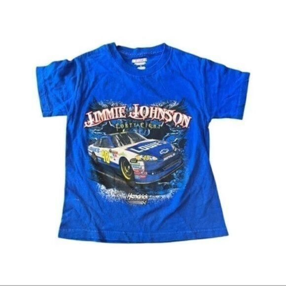 Vintage Nascar t-shirt. Blue. Jimmie Johnson. Size Small 6/7. - Picture 1 of 4
